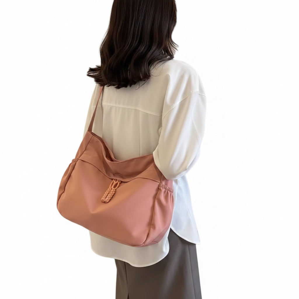 Sac à bandoulière hobo femme en toile 38 x 14 x 28 cm, format cabine 40x30x20 Ryanair