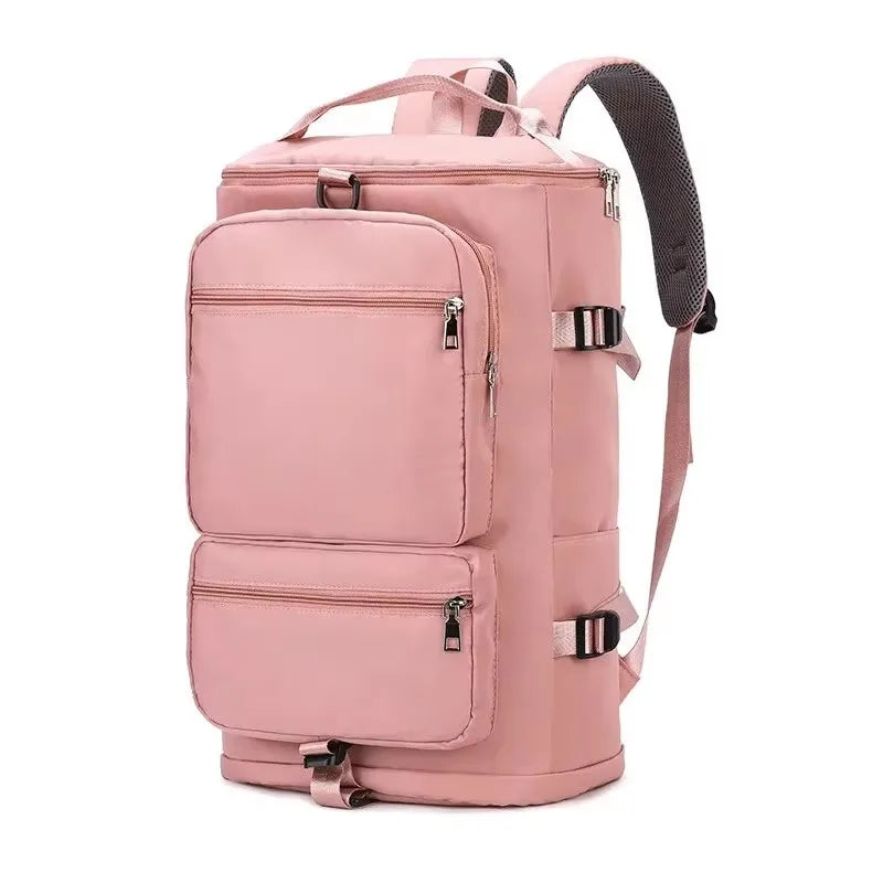 Sac à dos de voyage en toile Oxford 20 à 35 litres, coloris rose