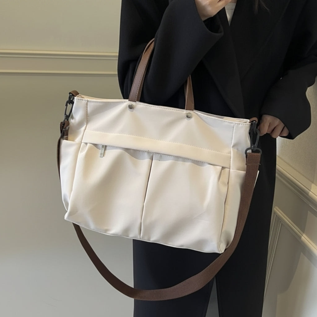Sac fourre-tout en nylon femme 39 x 14 x 28 cm, forme décontractée