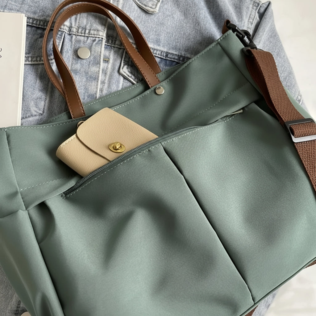 Sac fourre-tout en nylon femme 270 g, poches multiples à l'intérieur