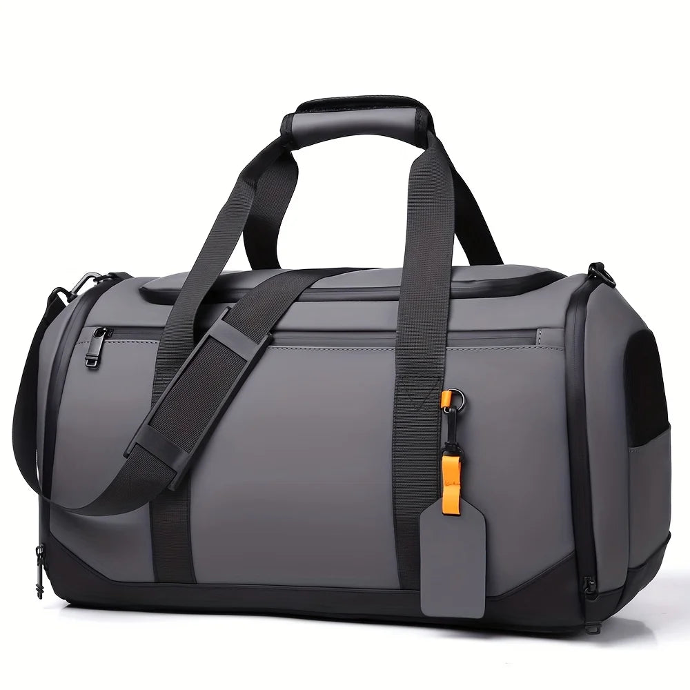 Sac de voyage week-end homme 46 cm multi-compartiments, coloris gris