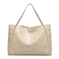 Sac seau aspect cuir souple blanc crème – vue de face