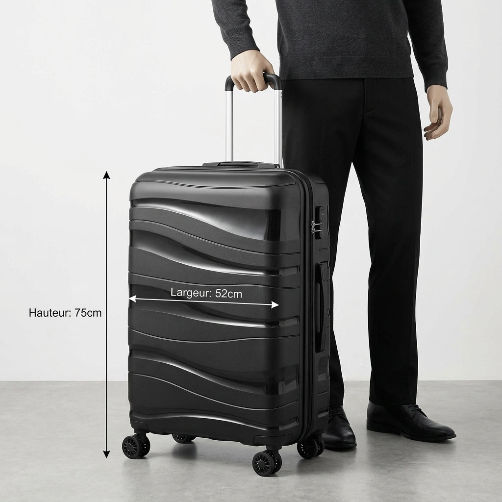 Grande valise polypropylène 75x52 – 105 L, TSA