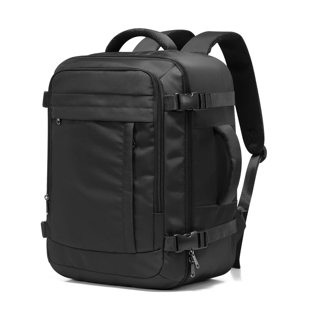Sac à dos cabine noir, vue de trois quarts