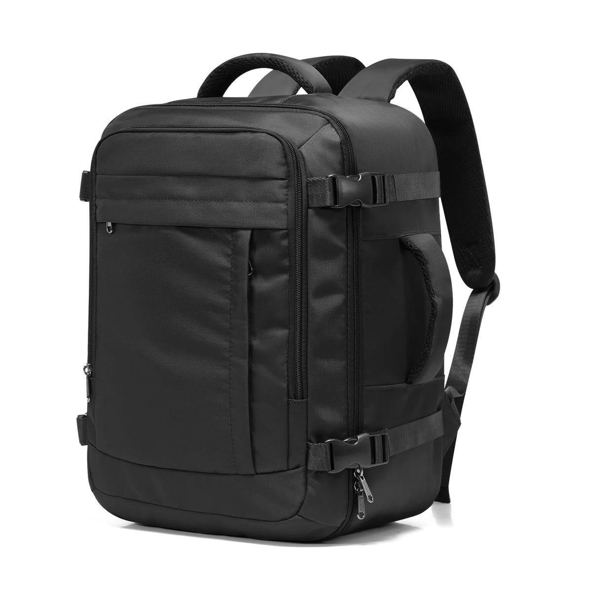 Sac à dos cabine noir, vue de trois quarts