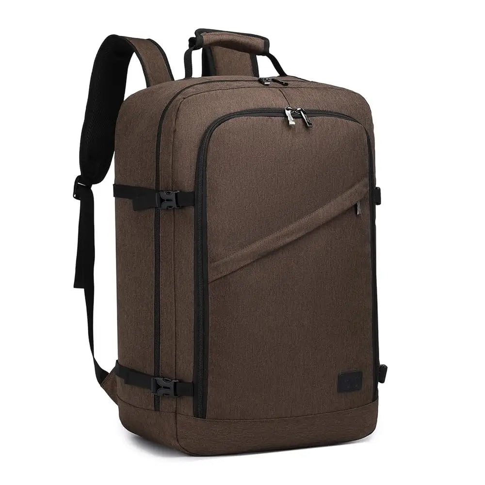 Sac à dos cabine ultraléger chocolat, vue de trois quarts