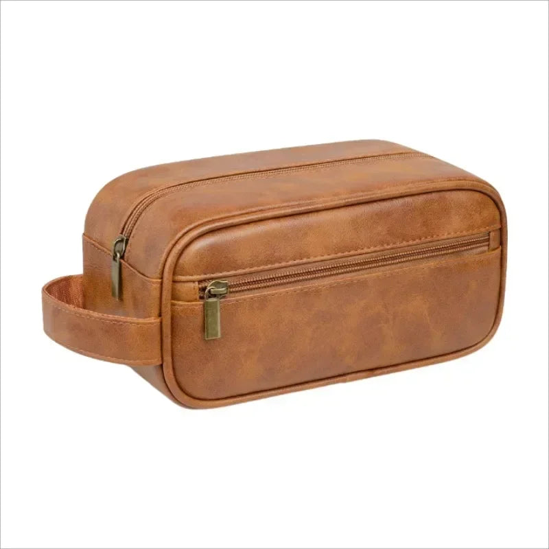 Trousse de toilette homme aspect cuir – compacte et organisée - vue 12