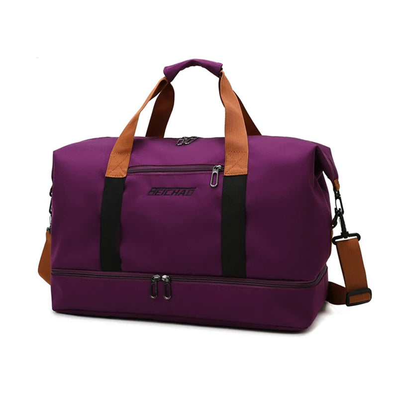 Sac week-end extensible, coloris violet
