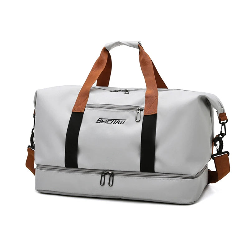 Sac week-end extensible, coloris gris