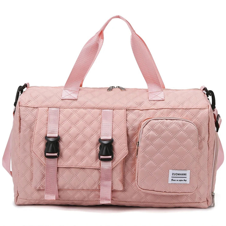 Sac de voyage en nylon léger, coloris rose