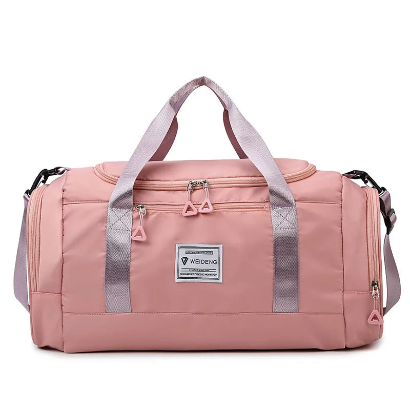 Sac de voyage pliable, coloris rose poudré