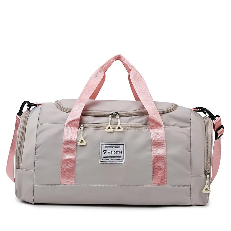 Sac de voyage pliable, coloris gris poudré