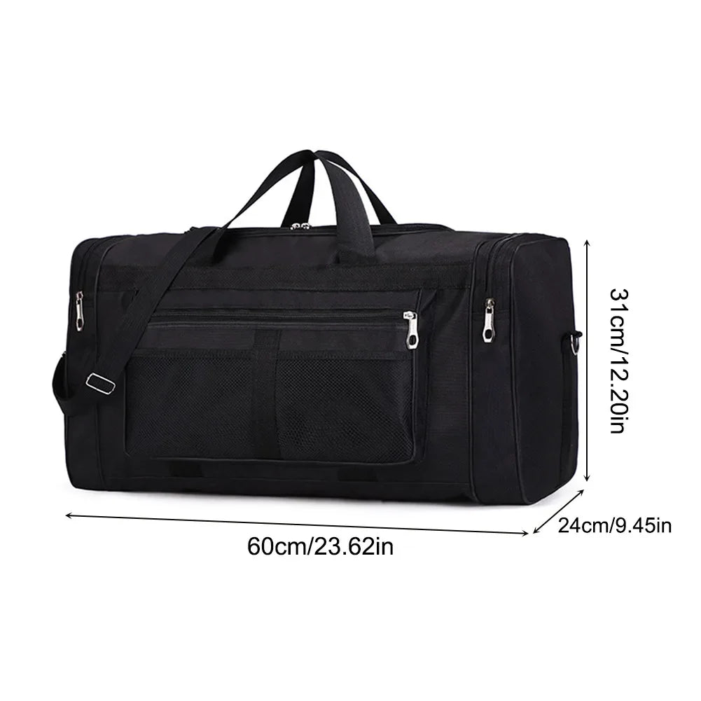 Sac de sport 60 cm noir : dimensions 60 x 31 x 24 cm