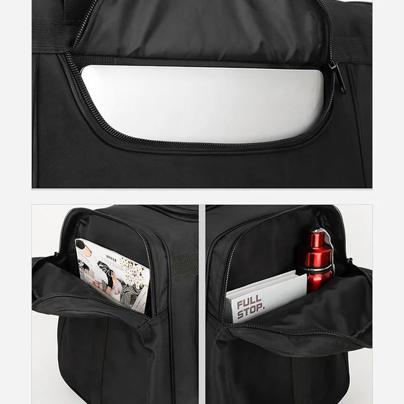 Sac de voyage XXL, détail des poches avant et latérales