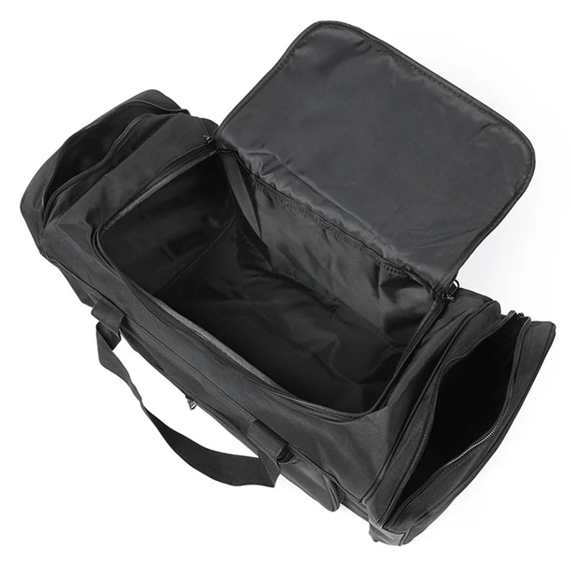 Sac de voyage XXL ouvert, compartiment latéral déplié