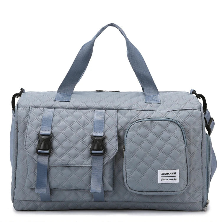 Sac de voyage en nylon léger, coloris bleu brume