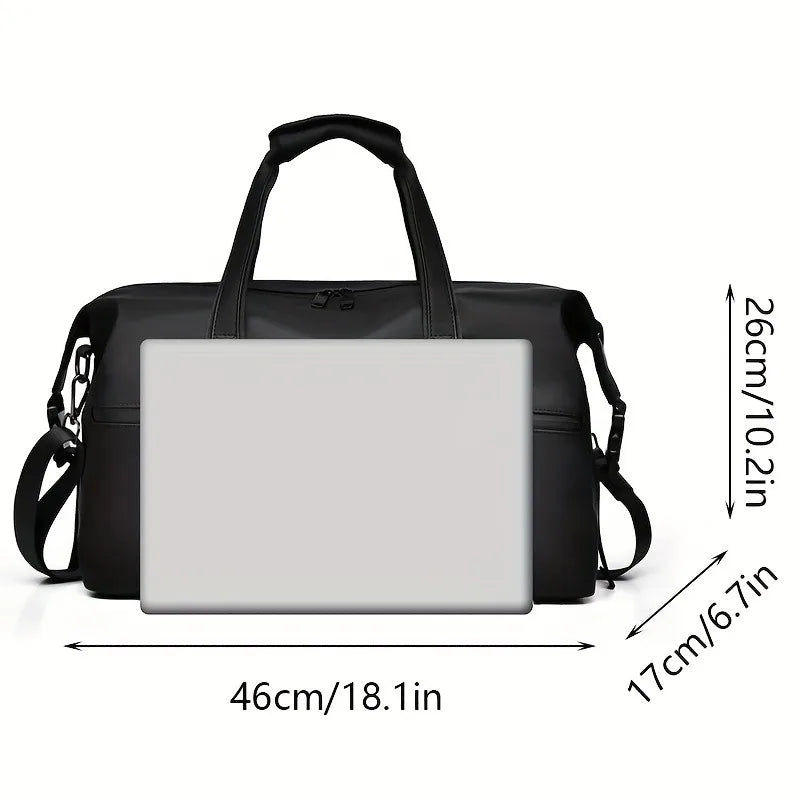Sac week-end aspect cuir : dimensions 46 x 26 x 17 cm