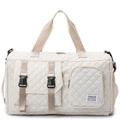 Sac de voyage en nylon léger, coloris beige