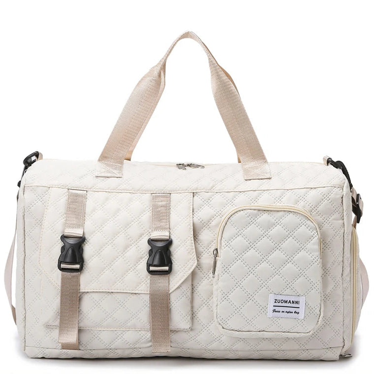 Sac de voyage en nylon léger, coloris beige