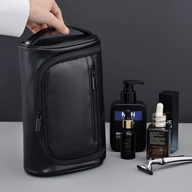 Trousse de toilette homme aspect cuir – multi-poches - vue 3