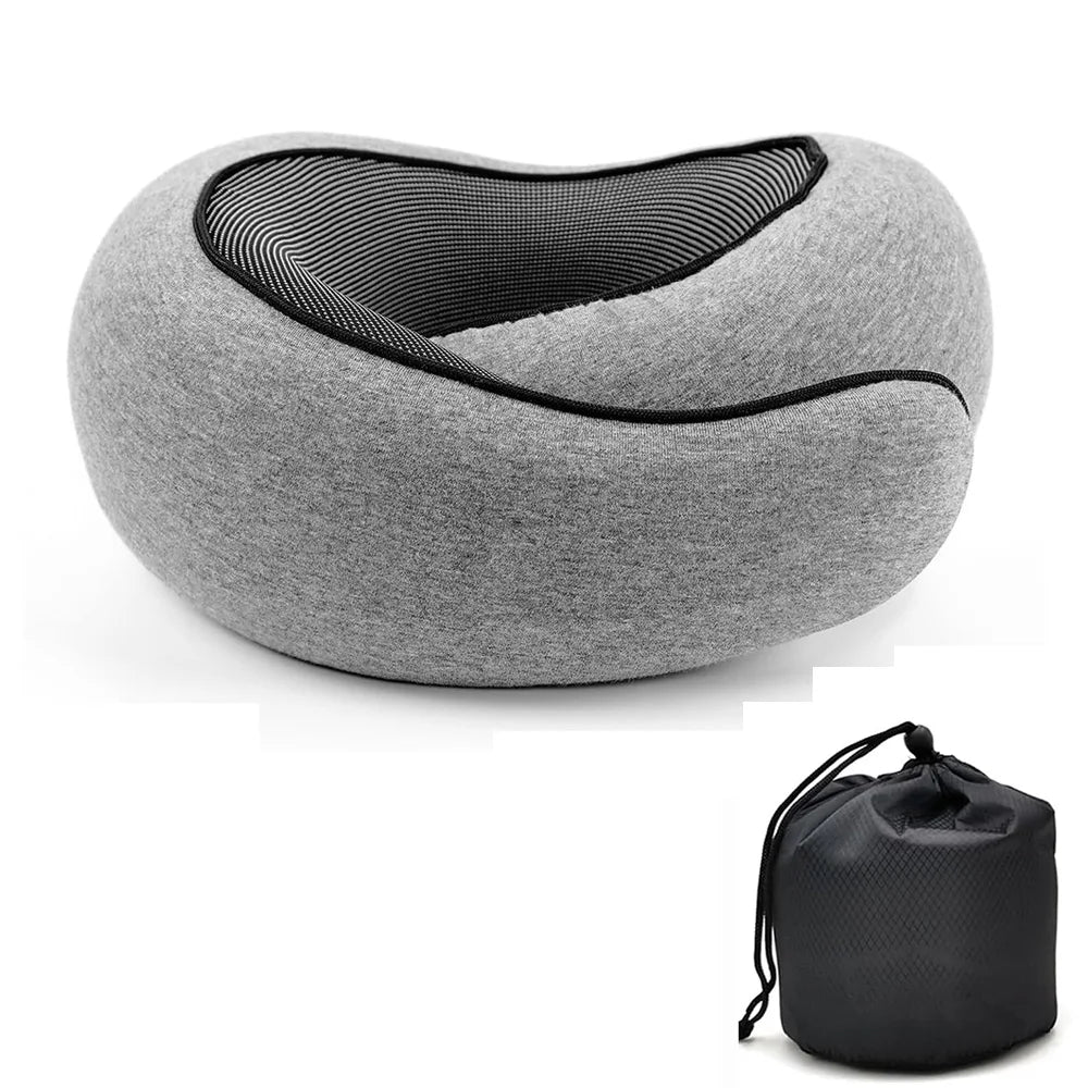 Oreiller de voyage à mémoire de forme – housse coton