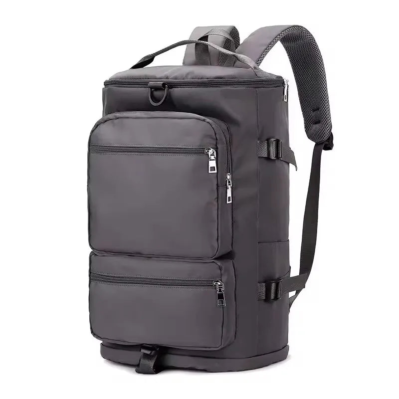Sac à dos de voyage en toile Oxford 20 à 35 litres, coloris gris