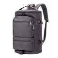 Sac à dos de voyage en toile Oxford 20 à 35 litres, coloris gris