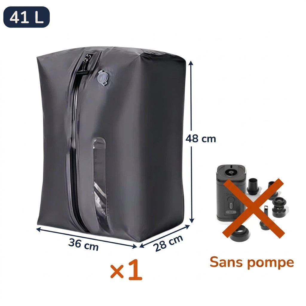 Sac de compression 41 L, 48 x 36 x 28 cm, vendu sans pompe