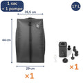 Sac de compression 17 L livré avec une pompe électrique