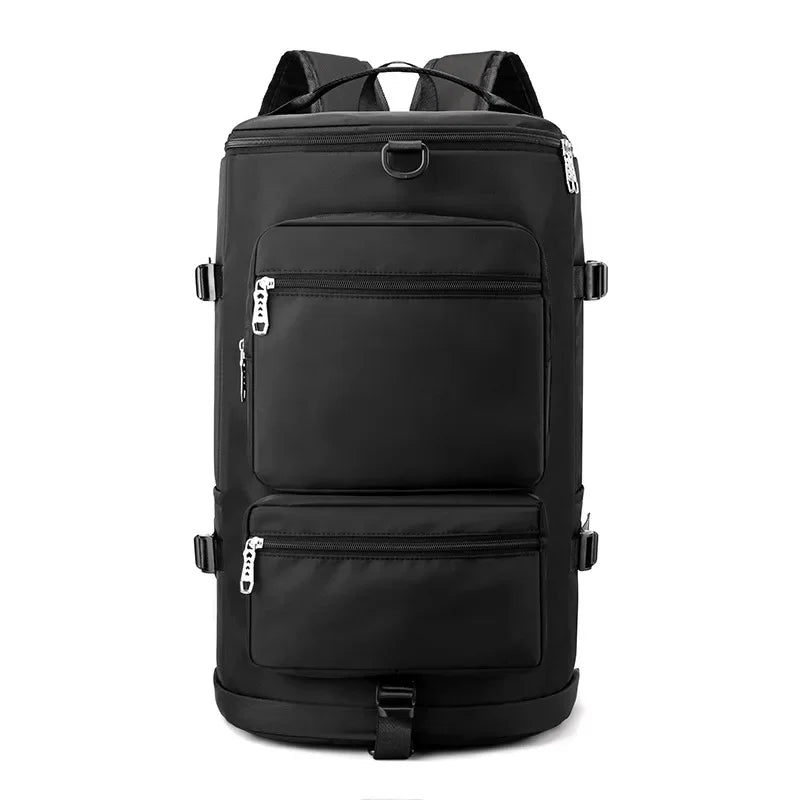 Sac à dos de voyage en toile Oxford 20 à 35 litres, coloris noir