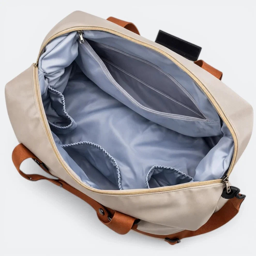 Sac week-end extensible ouvert, poches intérieures