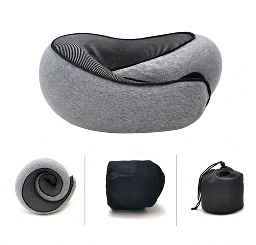 Oreiller de voyage à mémoire de forme – housse coton