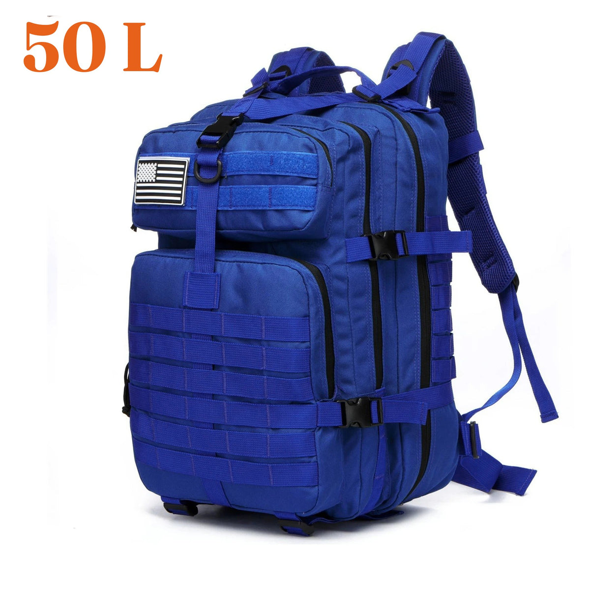 Sac à dos de randonnée 50 L, coloris bleu