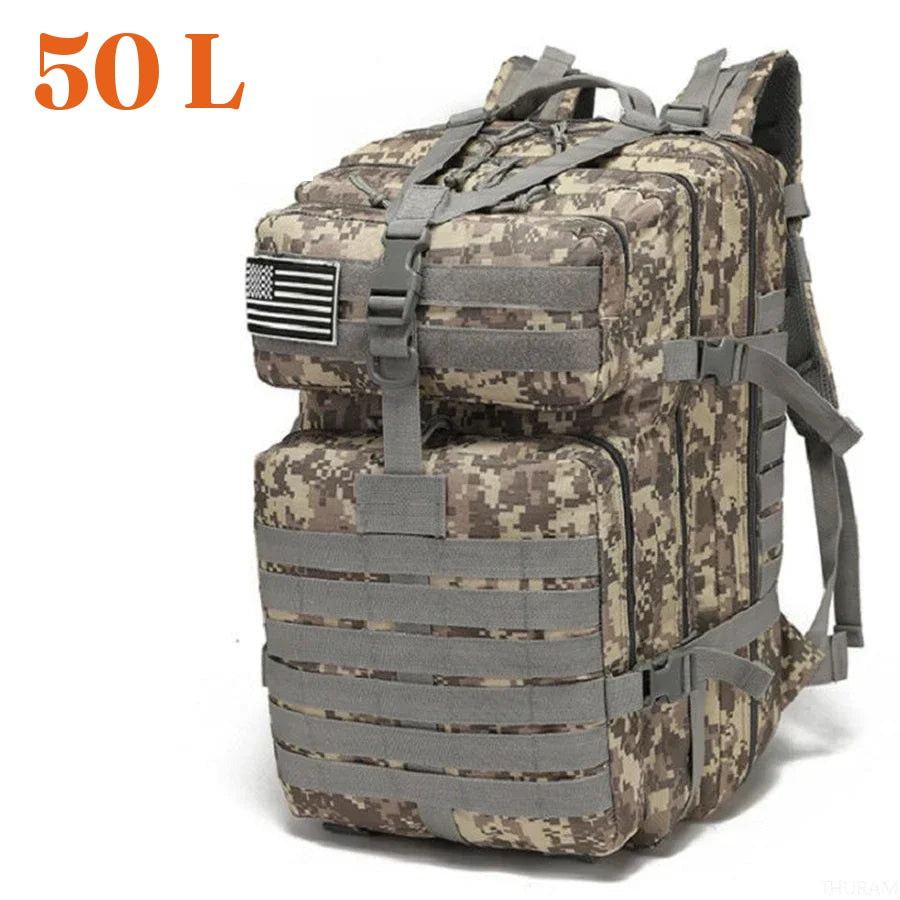 Sac à dos de randonnée 50 L, coloris camouflage ACU