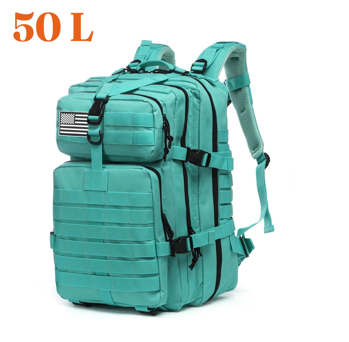 Sac à dos de randonnée 50 L, coloris cyan