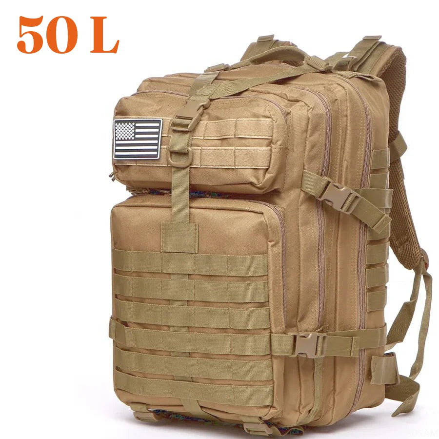 Sac à dos de randonnée 50 L, coloris kaki