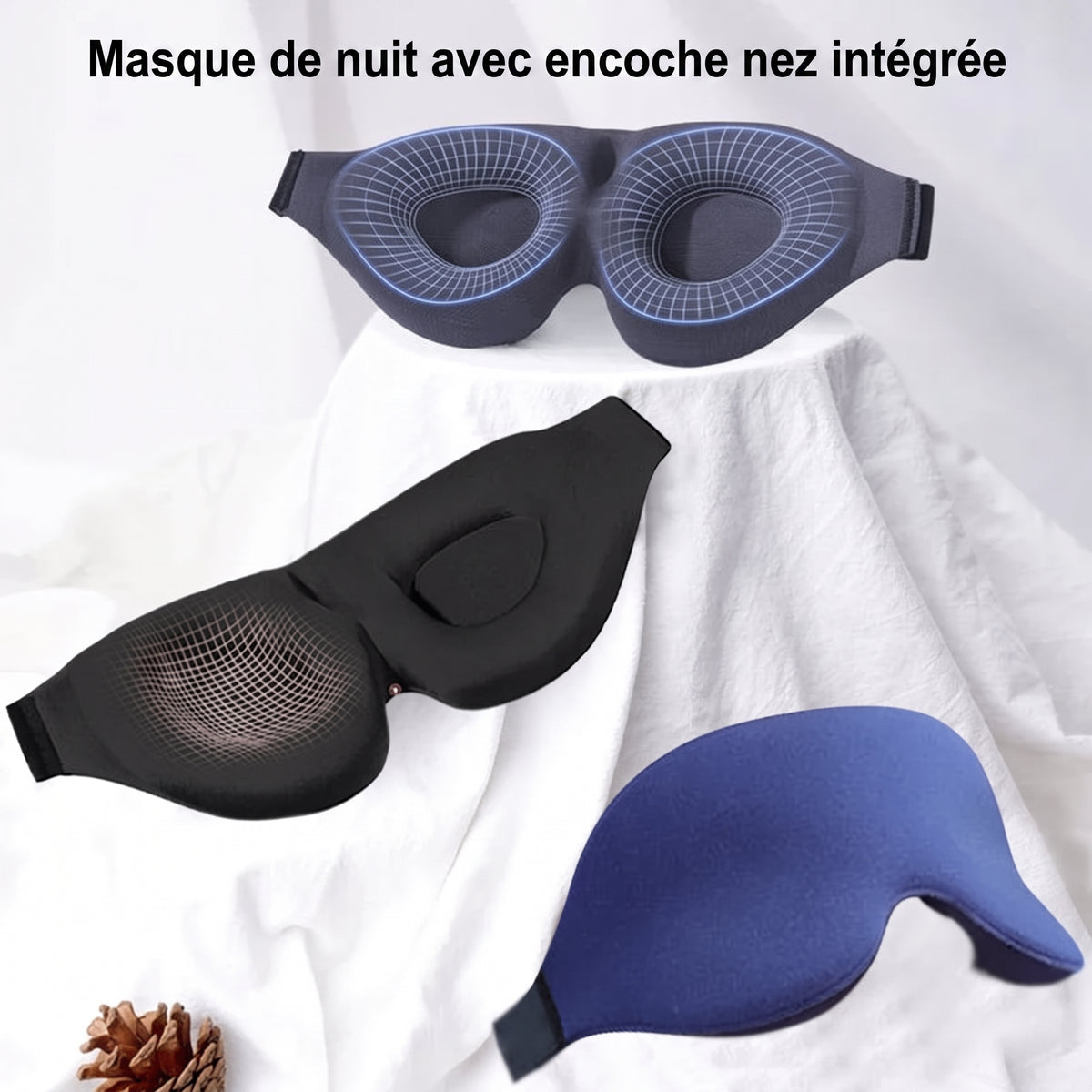 Masque de nuit souple – léger et respirant - vue 3