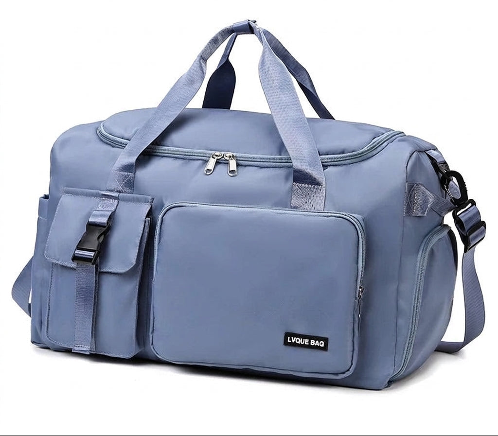 Sac week-end convertible 50 cm, coloris bleu